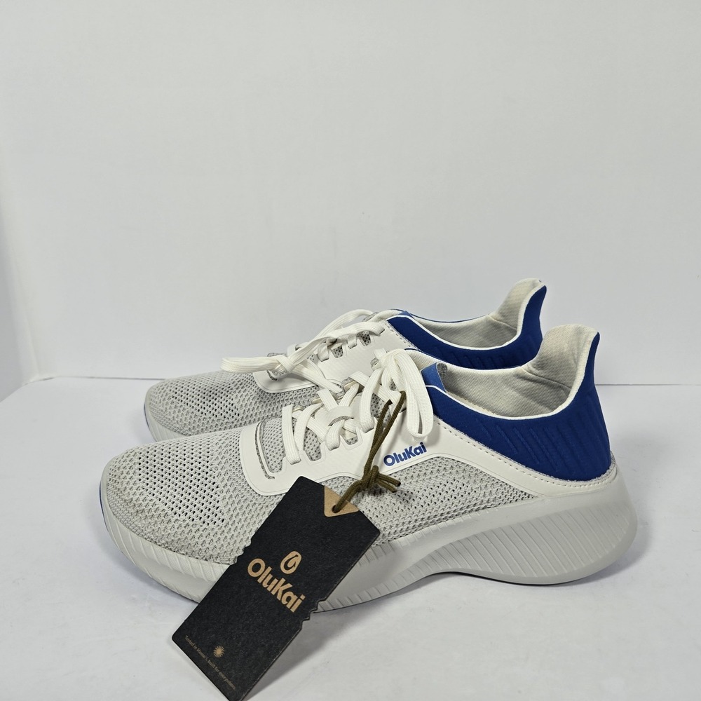 Mens 8.5 Olukai Island Hopper Casual Shoes Sneakers Sterling Blossom Gray Blue